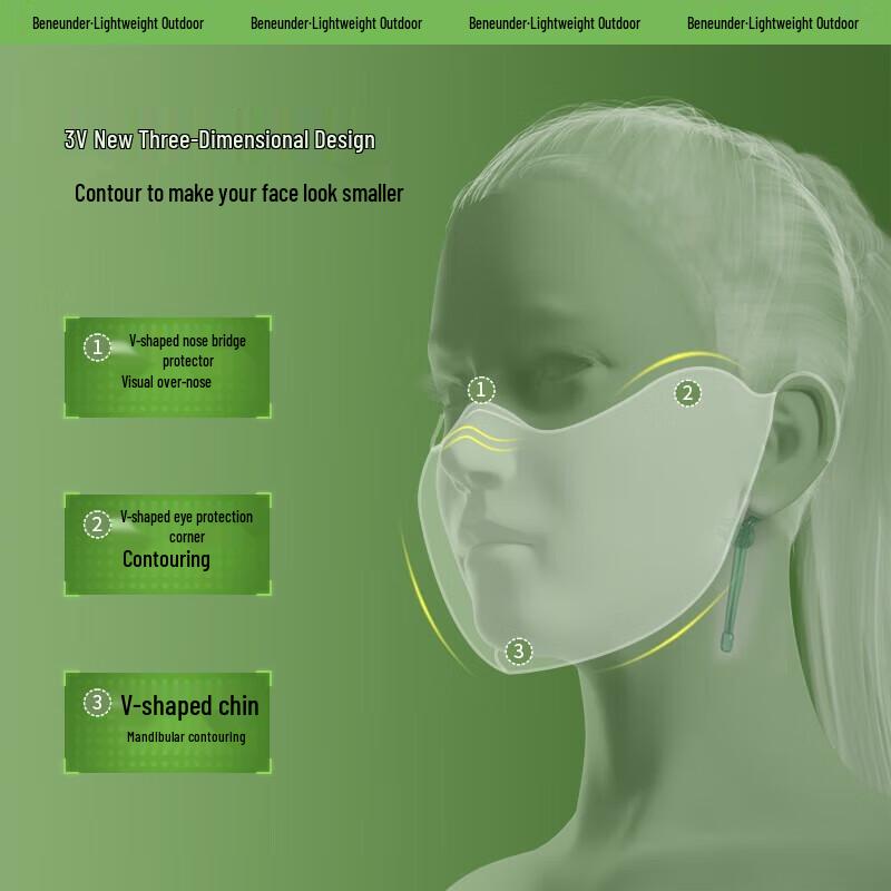 Beneunder Cooling Ice Silk UPF Face Mask