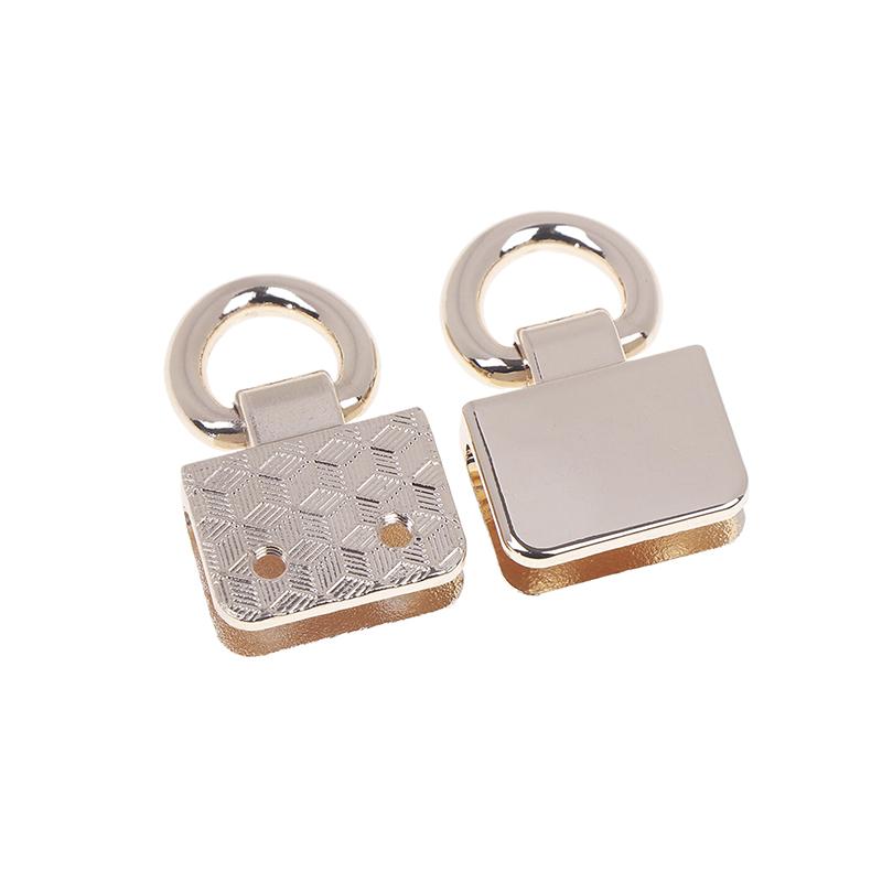 2Pcs Metal Bag Side Edge Hang Buckle Clip With D Rings For Diy Leather Craft Bag Strap Belt Handle Shoulder Crossbody Bag Parts