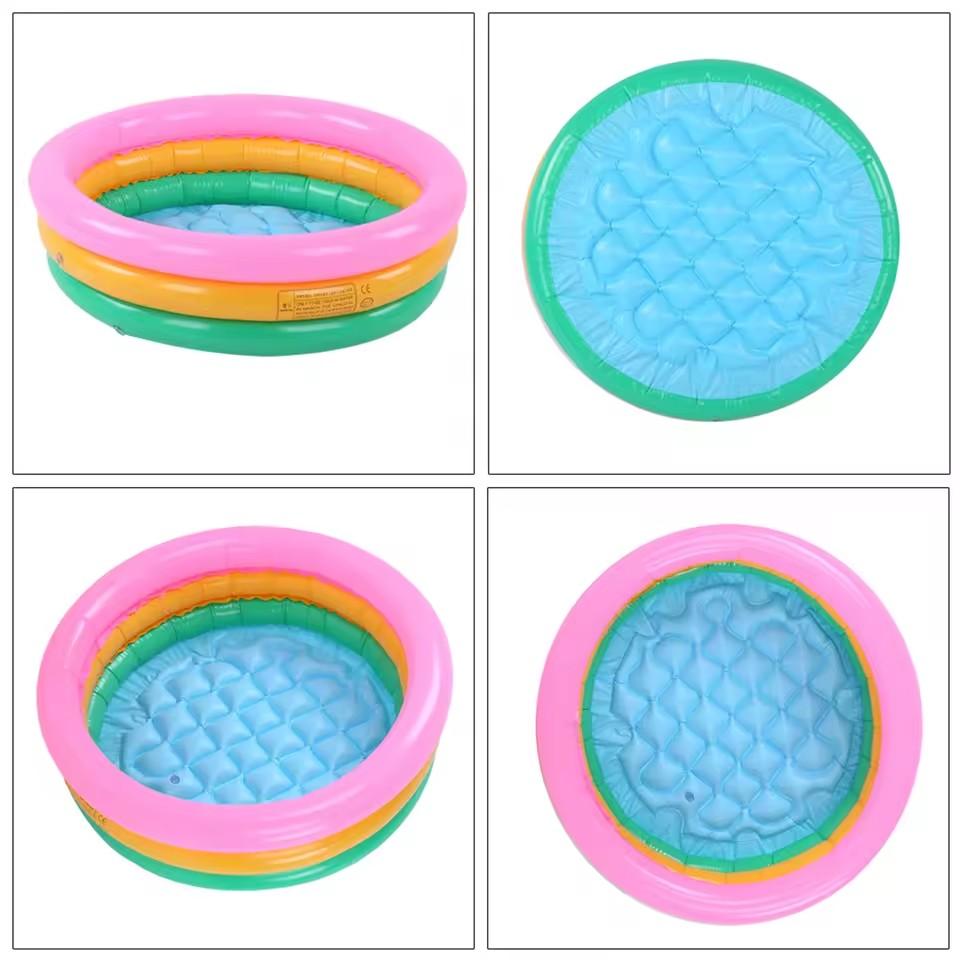 Baby Toddlers Round Inflatable Portable Swim Pool Children Soft Pump Cartoon Dinosaur Summer Beach Garden Outdoor Swimming Mat