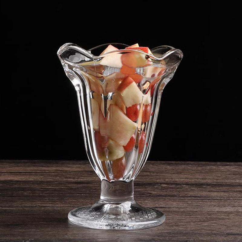 7oz 205ml Versatile Dessert Cup Household Drinkware Creative Cocktail Glass Transparent Sundae Ice Cream Cups Drinks for Party