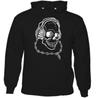 Skull Headphones Mens Gothic MusicHoodie Grunge Music Biker Motorbike DJ Top