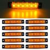 6LED Lang Stripe Sidelys 12v Tilhenger Lastebil Sidelys 10 Stk Alltid På 12V Tilhenger Lastebil Sidelys Vanntett Lastebillys Breddeindikator Baklys