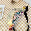 New Women's Sports Fanny Pack, Transparent Shoulder Laser Oblique Span Bag, Large Capacity Can Be Stored Trendy and Versatile Breast Bag