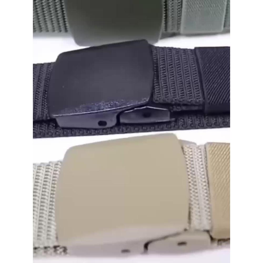 Men's and Women's Anti-Allergy Nylon Belt - Smooth Buckle for Casual, Formal, Outdoor and Daily Wear | Unisex Belt | Large Size Belt