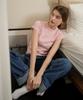 Bletty Cotton Basic Half Tee (Pink)