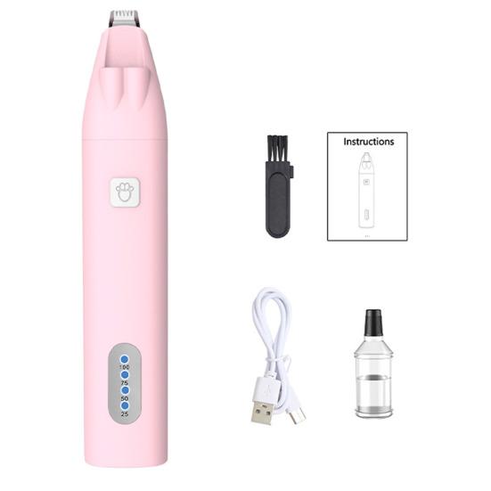 Pet Hair Trimmer Narrow Blade Cat Paw Trimmer Rechargeable Pet Hair Shaver with LED Light Pet Grooming Clipper for Paws Ears Face Small Dogs Cats