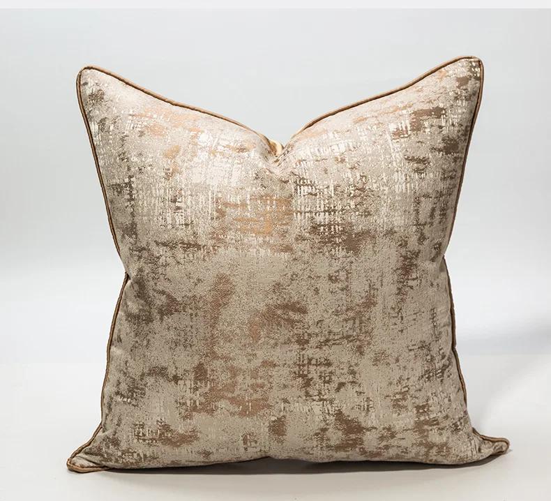 1 PC Light Luxury Cushion Cover High Grade Jacquard Pillowcase 30x50/45x45/50x50CM Champagne Blue Home Hotel Bed Sofa Decoration