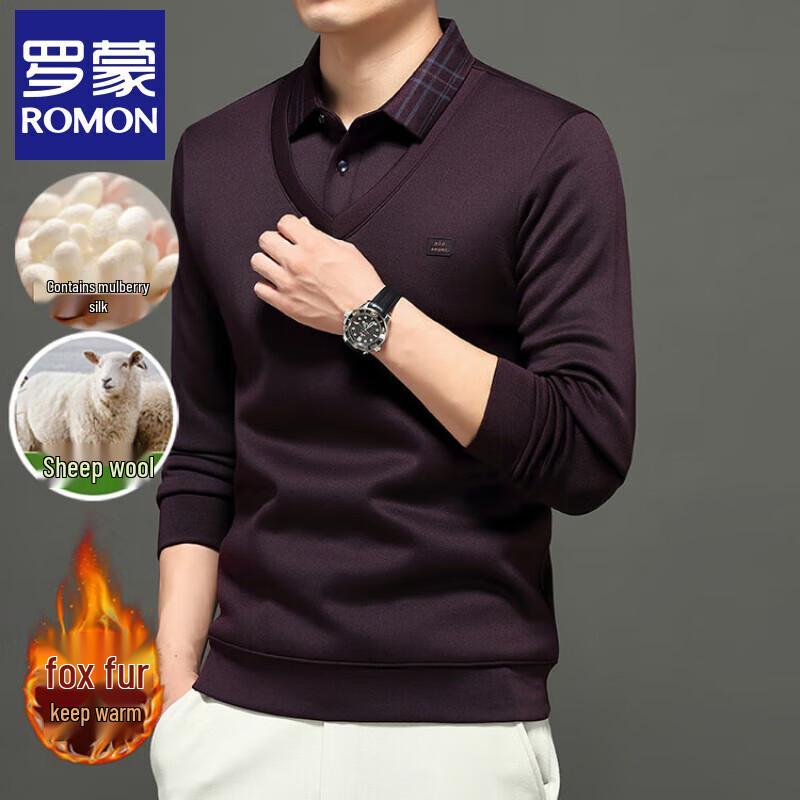 Swetry męskie z kołnierzykiem koszulowym Luo Meng