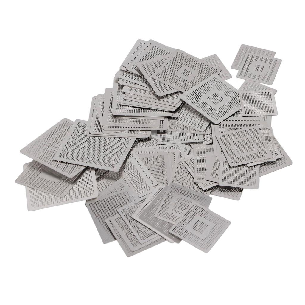 144 Pcs BGA Reballing Stencils 304 Stainless Steel Multi Functional Universal Reballing Rework Templ