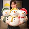 Cute Little Snowman Doll Plush Toy Wearing Hat Snowman Doll Children'S Rag Doll For Girls Christmas Gifts
