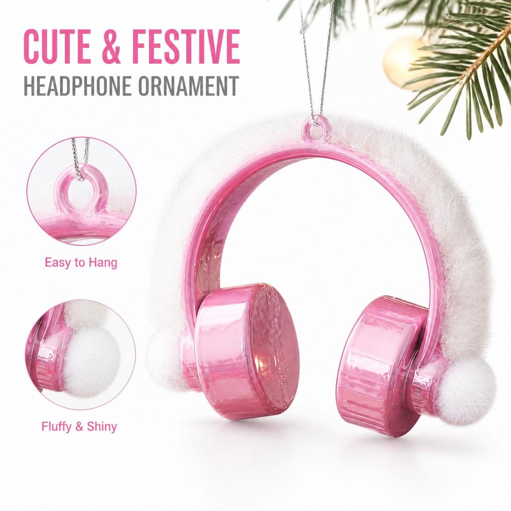 Christmas Plastic Bell Ornaments with Girl, High Heel, Snowman, Suitcase and Furry Earphone Charm Designs