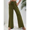 Comfortable Women's Long Pants New Versatile Wide Leg Pants Solid Color Casual Pants