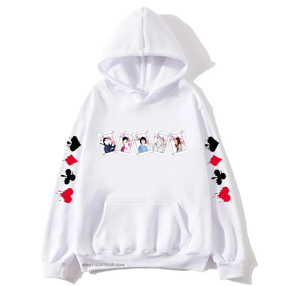 Alice In Borderland Hoodies for Men Women Characters Cards Sweatshirt Y2k Sudadera Male Clothing Streetwear