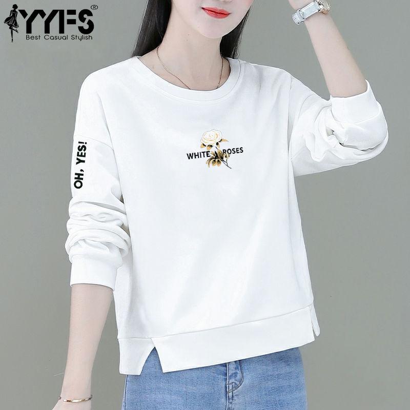 YYFS Damemote Uformelt vår høst med lange armer bluser og skjorter med o-hals