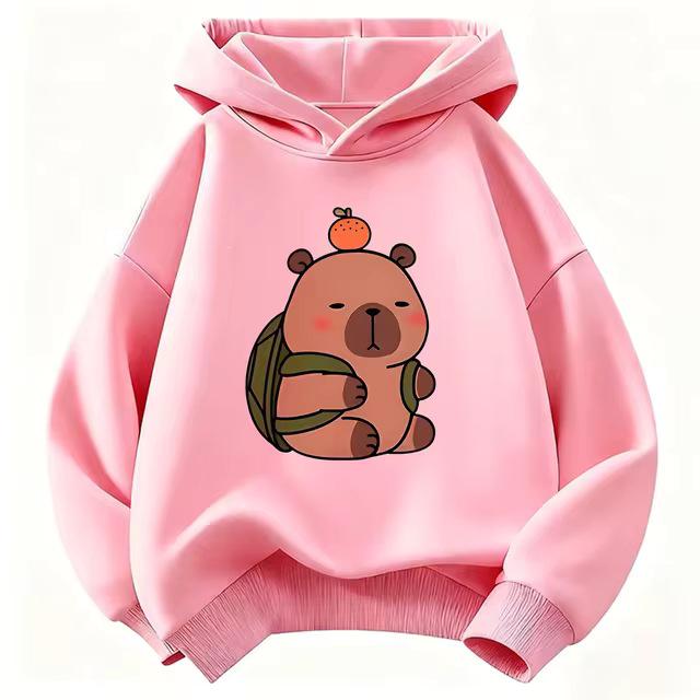 Kawaii Capybara Kids Hoodie: Cute Spring Sweatshirt for Boys & Girls
