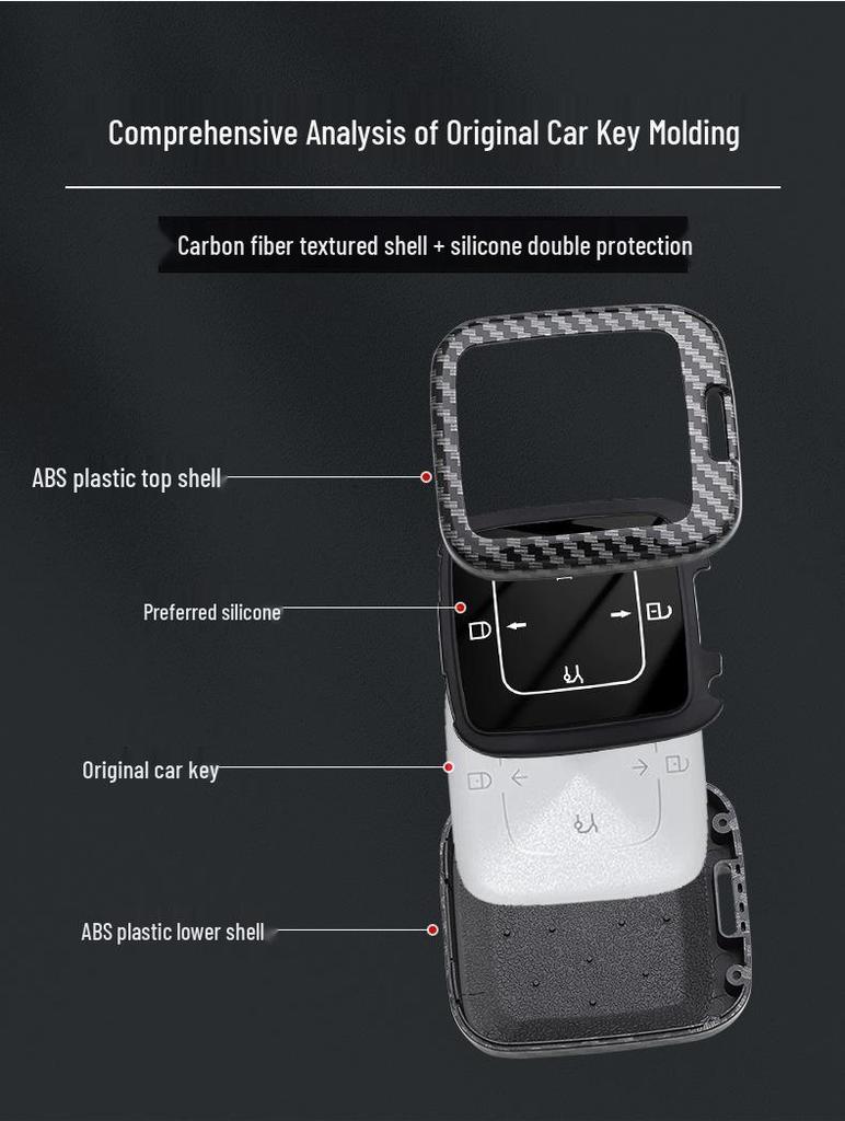 ZEEKR Key Case for 9X/007GT/001 FR/7X/MIX/009/8X Models - Car Bag Buckle Shell