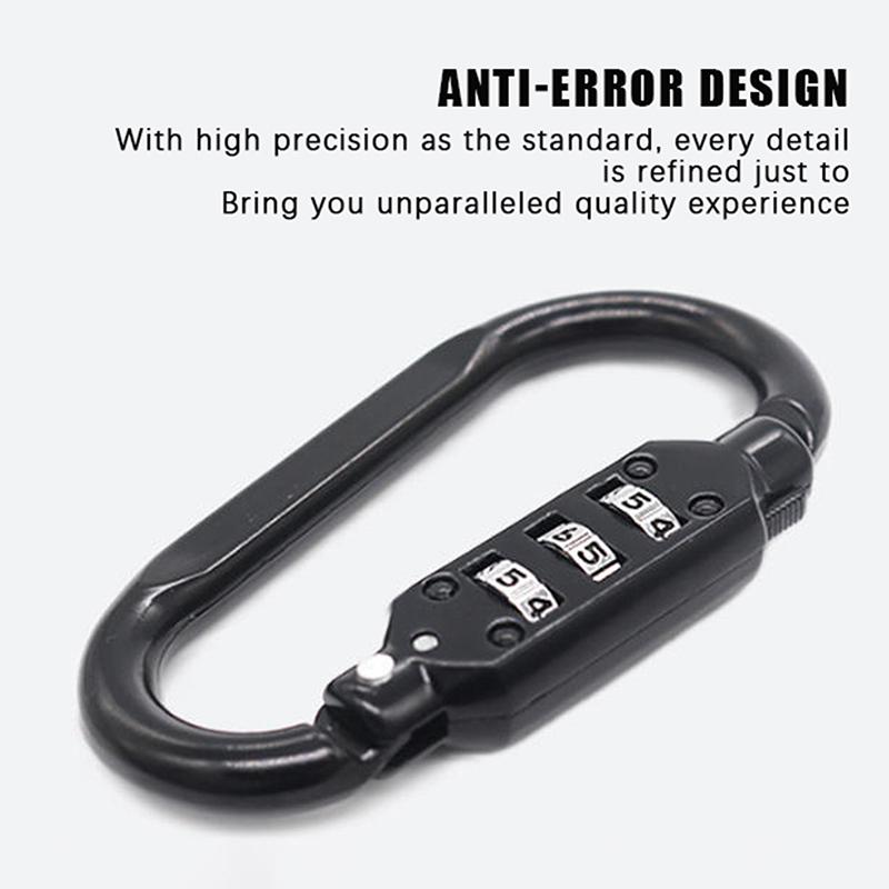 Aluminum Alloy Combination Lock Padlock Buckle Basket Helmet Lock Gourd Buckle Waterproof Anti-Theft Hook