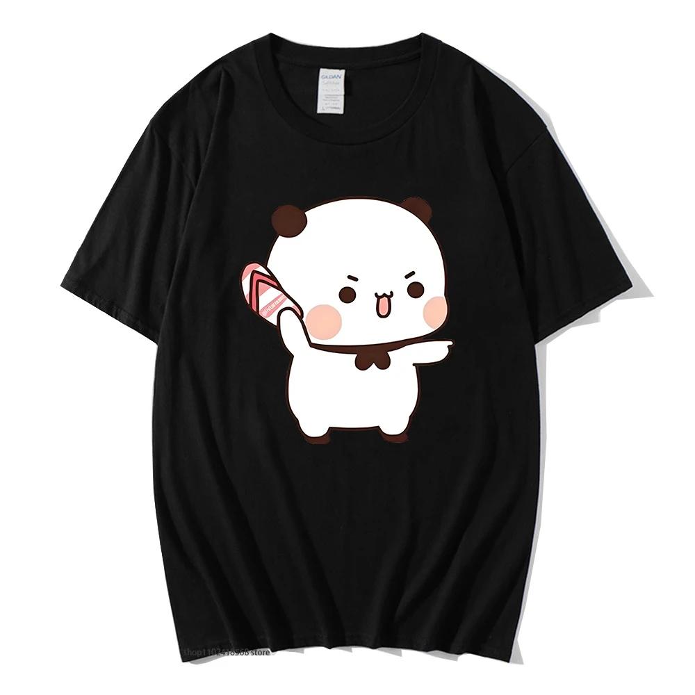 Anime Cartoon Panda Bear Bubu and Dudu T Shirt Kawaii Graphic Printed T Shirt Fashion Crew Neck Plus Size T Shirt Women