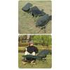 Outdoor Folding Table and Chair Three-Piece Set for Picnic Camping Portable Foldable Moon Chair Aluminum Alloy and Chair Set