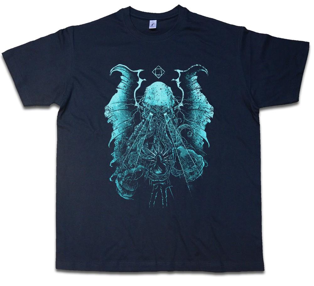 LIGHTNING CTHULHU T-SHIRT Wars Horror Arkham H. P. Miskatonic Lovecraft