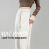 Baleno Damen Strickhose mit seitlichem Print und Kordelzug, optional mit Fleece-Futter