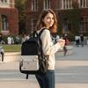 Mochila de lona con lazo Mochila casual bordada para estudiantes Bolso escolar Mochila deportiva de poliéster de color contrastante de gran capacidad