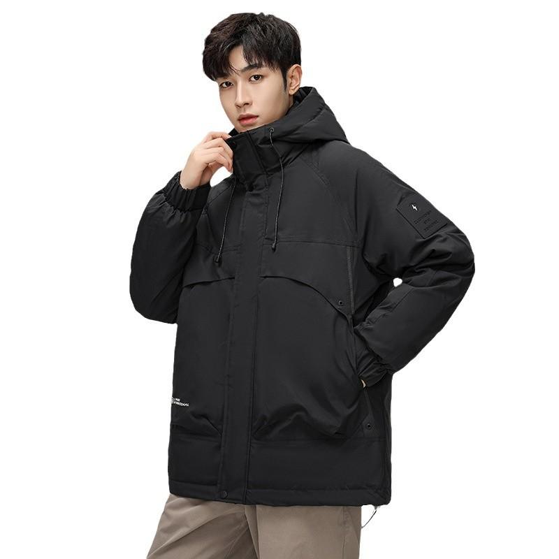 Men's outdoor sports charge down jacket for men can be opened with two openings thickened and warm new national standard hooded men's jacket
