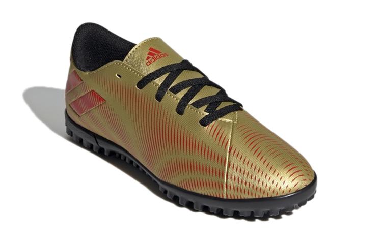 Adidas Messi .4 Tf K Slip Resistant Abrasion Resistant Low top Kids' Soccer Shoes Luxury Gold Kids' FY0812