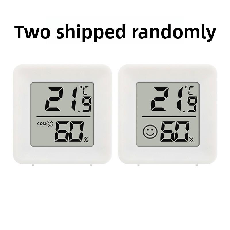 Indoor Home Office LCD Mini Smiley Face Temperature and Humidity Thermometer