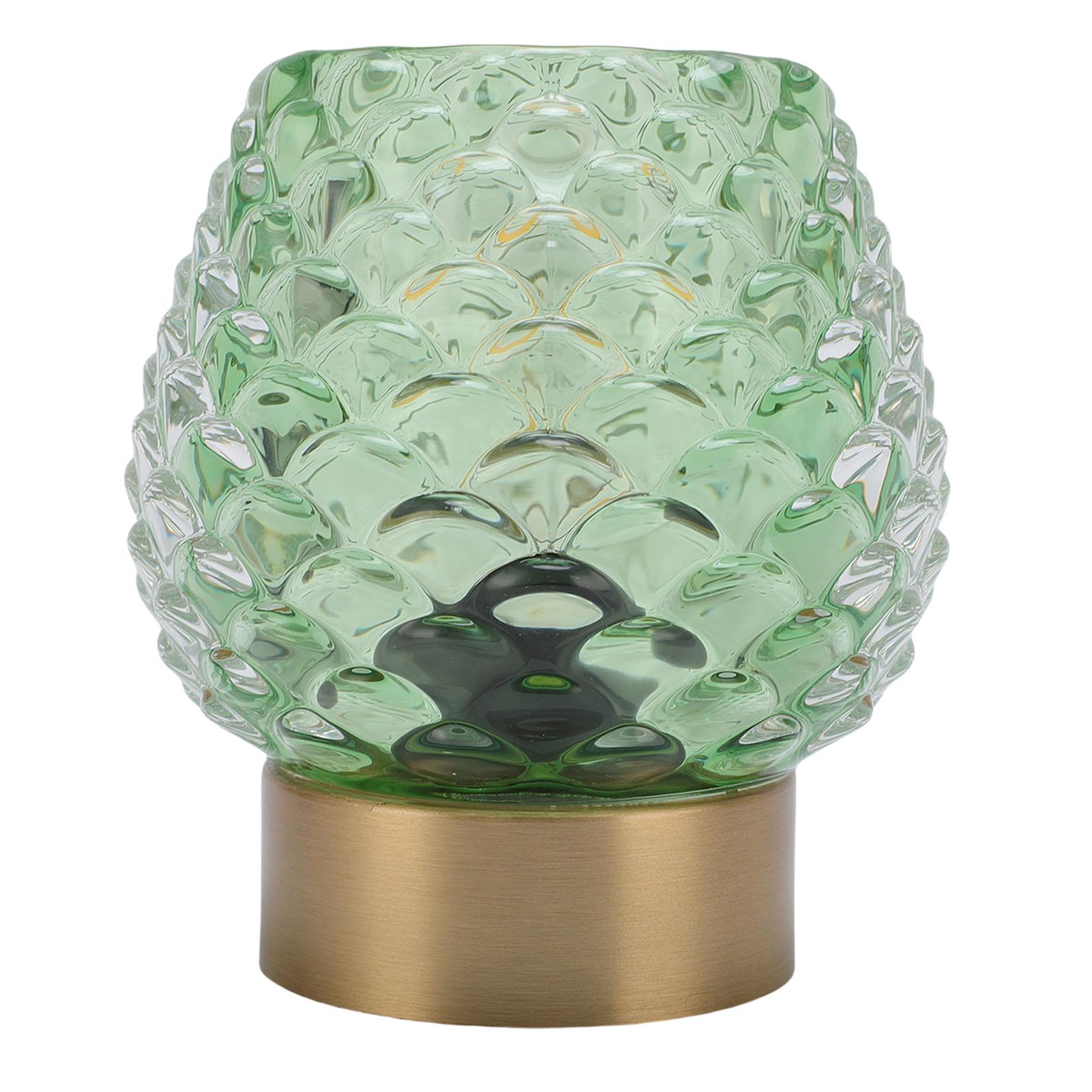 

Small Table Lamp Pinecone Shape LED Cordless Battery Operated Glass Bedside Table Lamp with Timer for Bedroom Bathroom