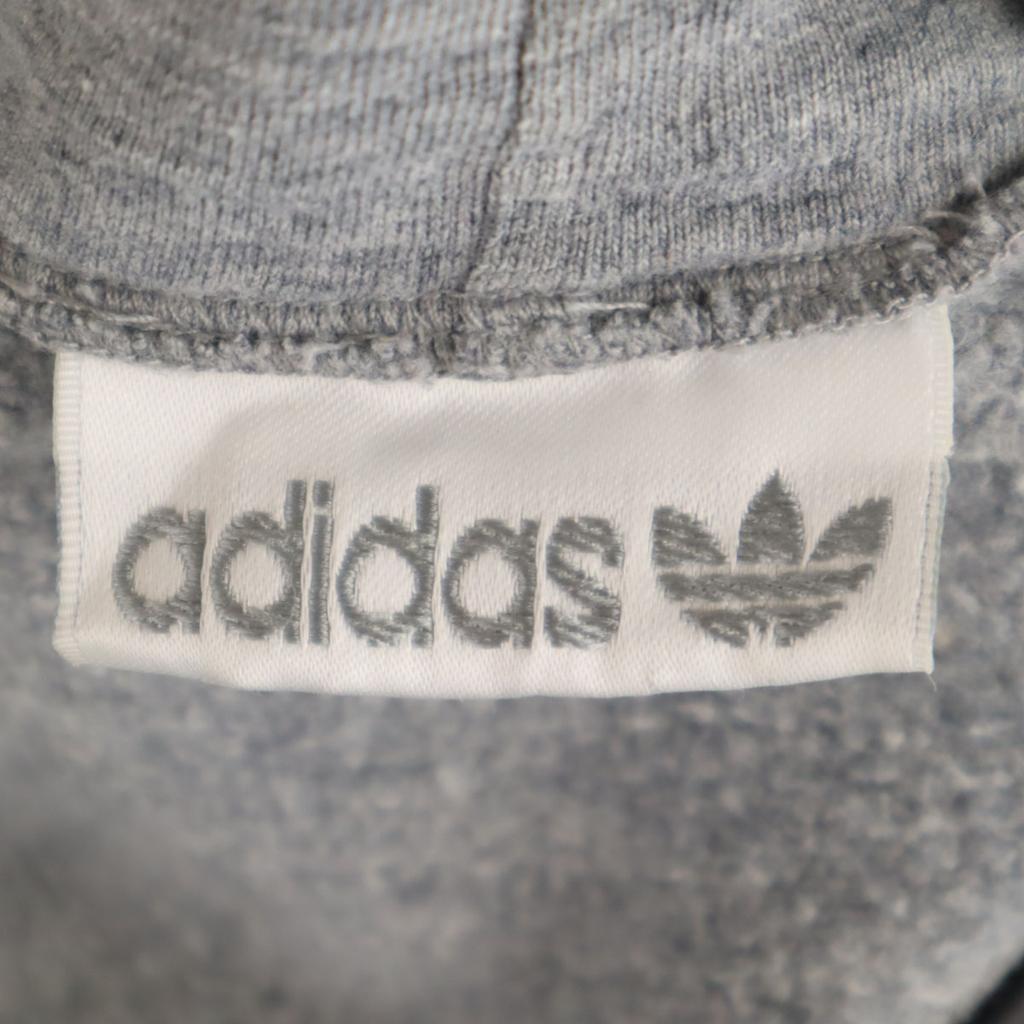 Adidas 80s Vintage Trefoil Logo Long Sleeve Sweatshirts M Gray Men's Used