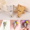 Alloy Wearable Flower Bouquet Clip Vintage Silver Metal Clothes Pin Korean Style Jewelry Accessories Flower Brooch Decoration