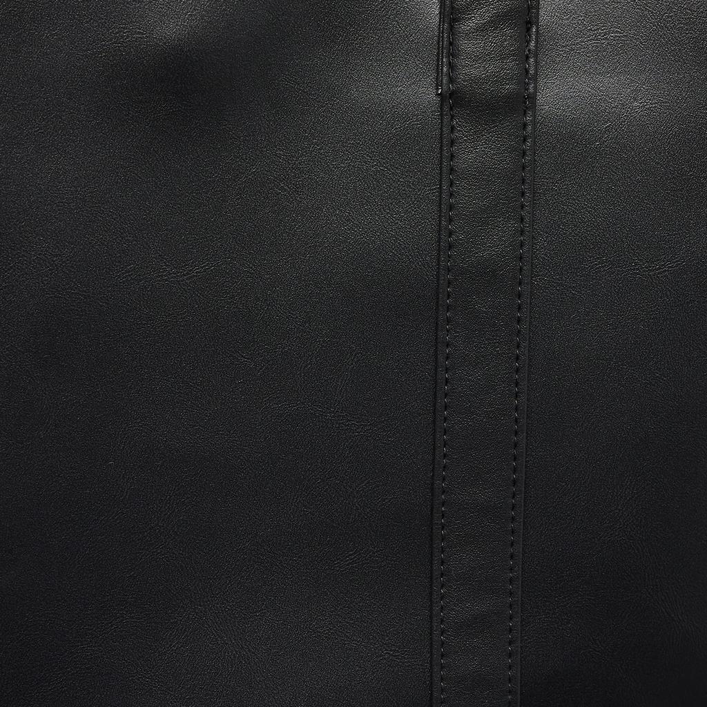 Schicke Tragetasche aus Kunstleder für pendelnde Frauen mit Reißverschluss Marke schwarz [Device+]