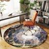 1pc Unicorn Forest Round Chair mat office Area Rug - Non-Slip, Floor Mat for Office, Bedroom, and Indoor Decor p127018