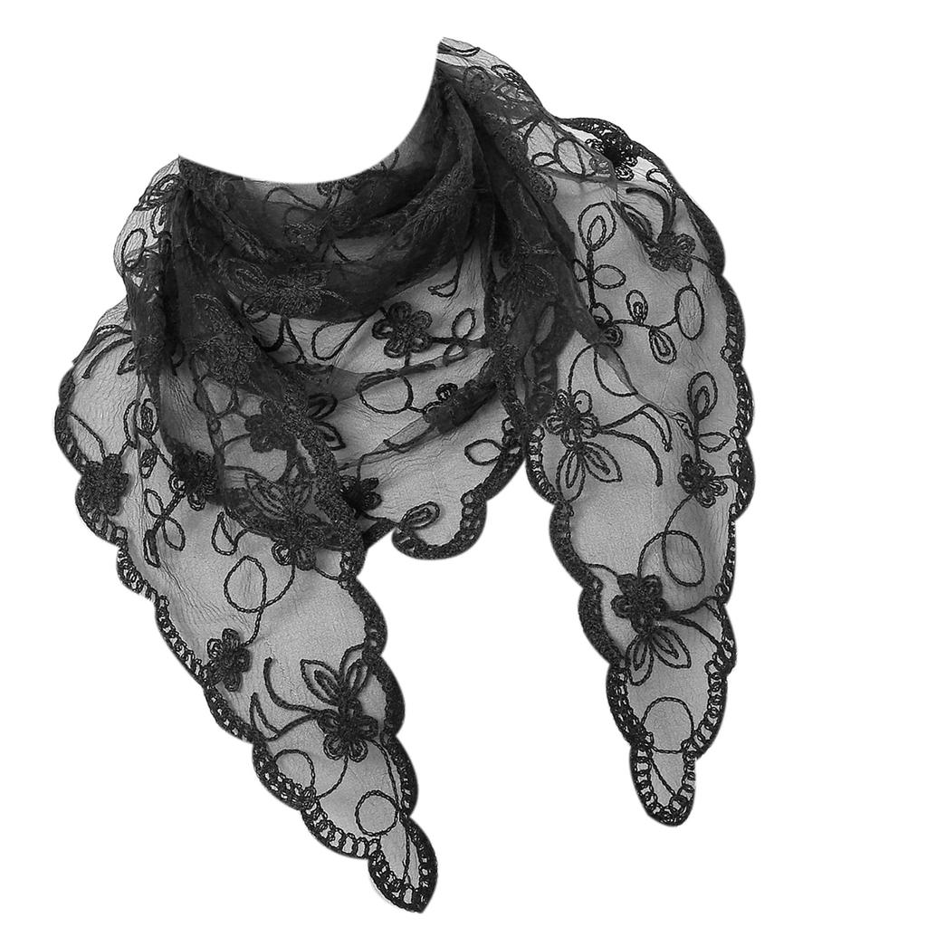 Elegant Lace Mantilla Head Veil for Wedding Traditional Lacy Flower Veil Head Covering for Catholic Chapel Veil Headwear