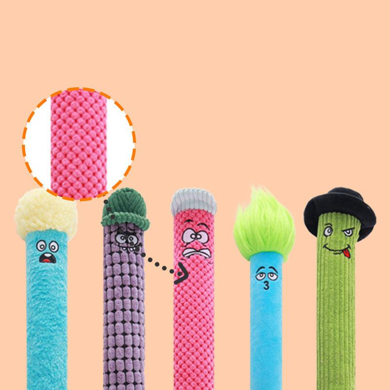 Long Strip Monster Plush Dog Toy - Colorful Funny Squeaky Chew Toy, Bite-Resistant Interactive Pet Toy to Relieve Boredom,