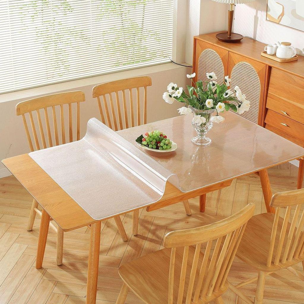 PVC Soft Glass Tablecloth - Thick, Transparent, Waterproof, Oil-Proof Mat for Coffee Table Protection