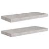 VidaXL Étagères murales flottantes 2 pcs Gris béton 60x23,5x3,8 cm MDF