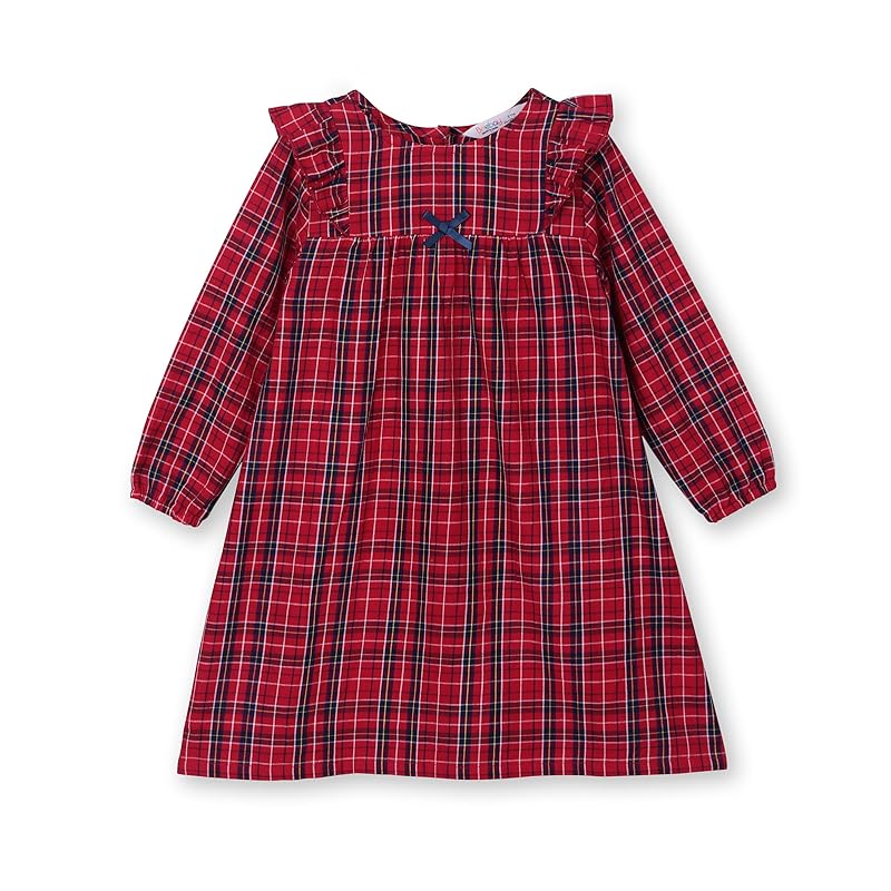 Shoulder frill check dress RED 4 Years красный