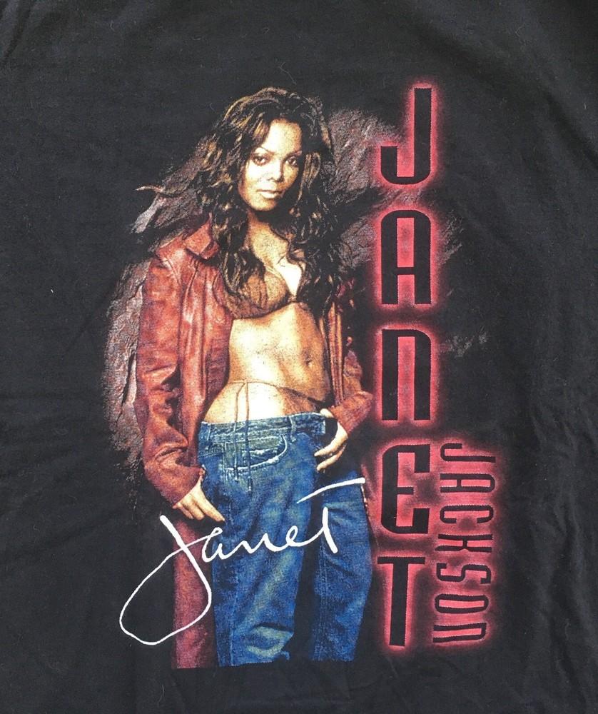 Vintage JANET JACKSON Siganture Black Cotton Concert T-SHIRT Unisex T-Shirt XXL