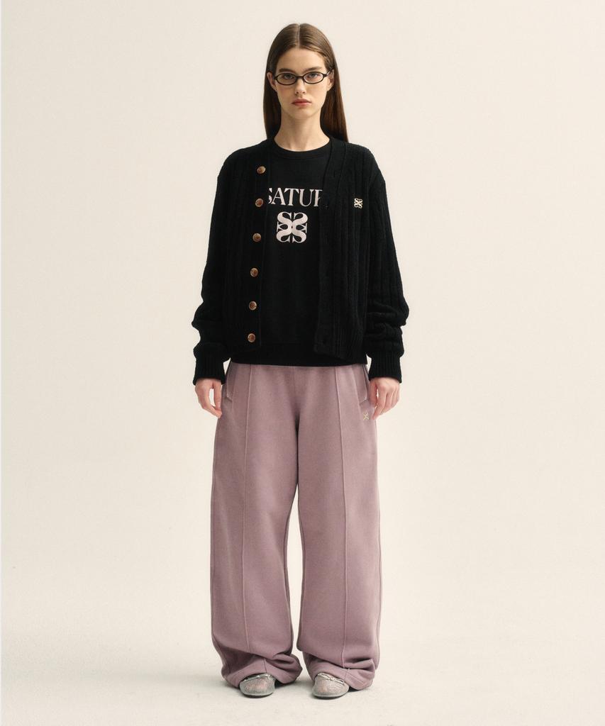 Seteo Classic Logo Sweatshirt Black Pink