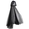 Black Bridal Shawl Witch Vampire Cosplay Cloak Halloween Double Cloak Game Party Costume Props Holiday Dress Up Trench