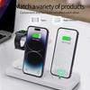 Foldable 6 In 1 Wireless Charger Stand For iPhone 15 14 13 12 11 X Apple Watch 8 7 6 5 4 3 2 Airpods Fast Charging Dock Station