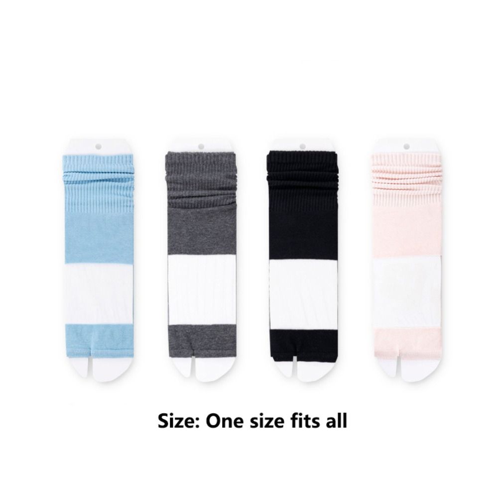 Match Flip Flops Flip Flop Socks Solid Color Thin Cotton Socks Simple Split Toe Socks for Women