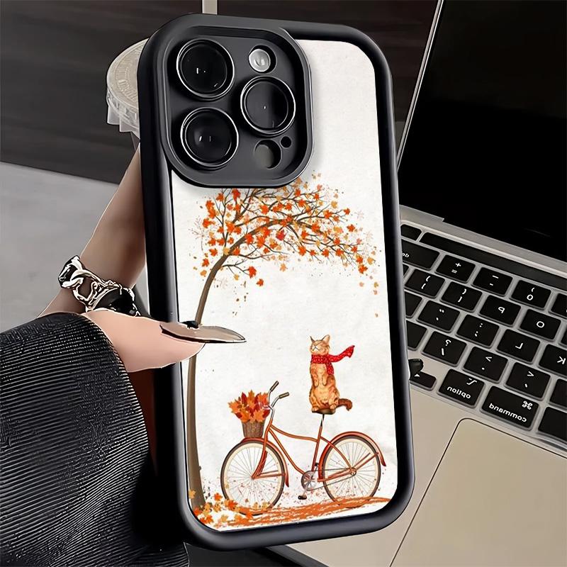 Phone Case for iPhone 17 Air 16E 15 16 Pro Max Pumpkin Happy Fall Autumn Cover 14 Plus 13 12 Mini Soft Shell Silicone Fundas