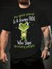 ZX My Hot Selling Item In Summer Is The Hot Tempered Frog Plus Size Mens Casual Sports Short Sleeved Tshirt