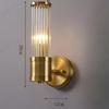 LED Minimalist Retro Full Copper Bedroom Bedside Wall Lamp Indoor Living Room Staircase Corridor Luxurious Decorative Lighting