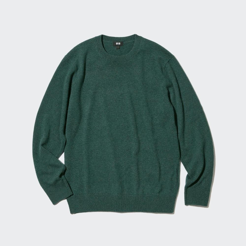 

UNIQLO JAPAN Кашемировый свитер с круглым вырезом и длинными рукавами