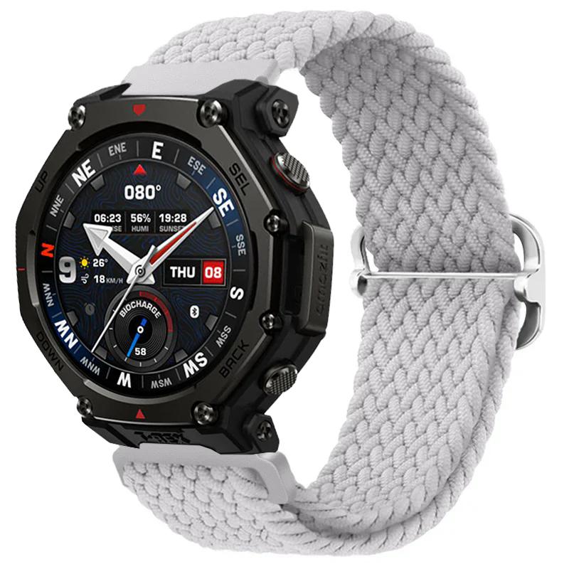 20/22mm Nylon Braided Strap For Amazfit T-Rex3 Pro 44/48mm/Helio Comfortable Band Huawei Watch 5/4 GT6-5-4 Pro 46mm Accessories