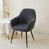Curved Dining Chair Cover, High-end Leaf Jacquard Makeup Chair Cover, Elastic All-inclusive Universal High Armrest Chair Cover